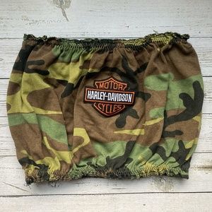 Camo Tube Top with Harley Davidson Iamkoko Patch Size S